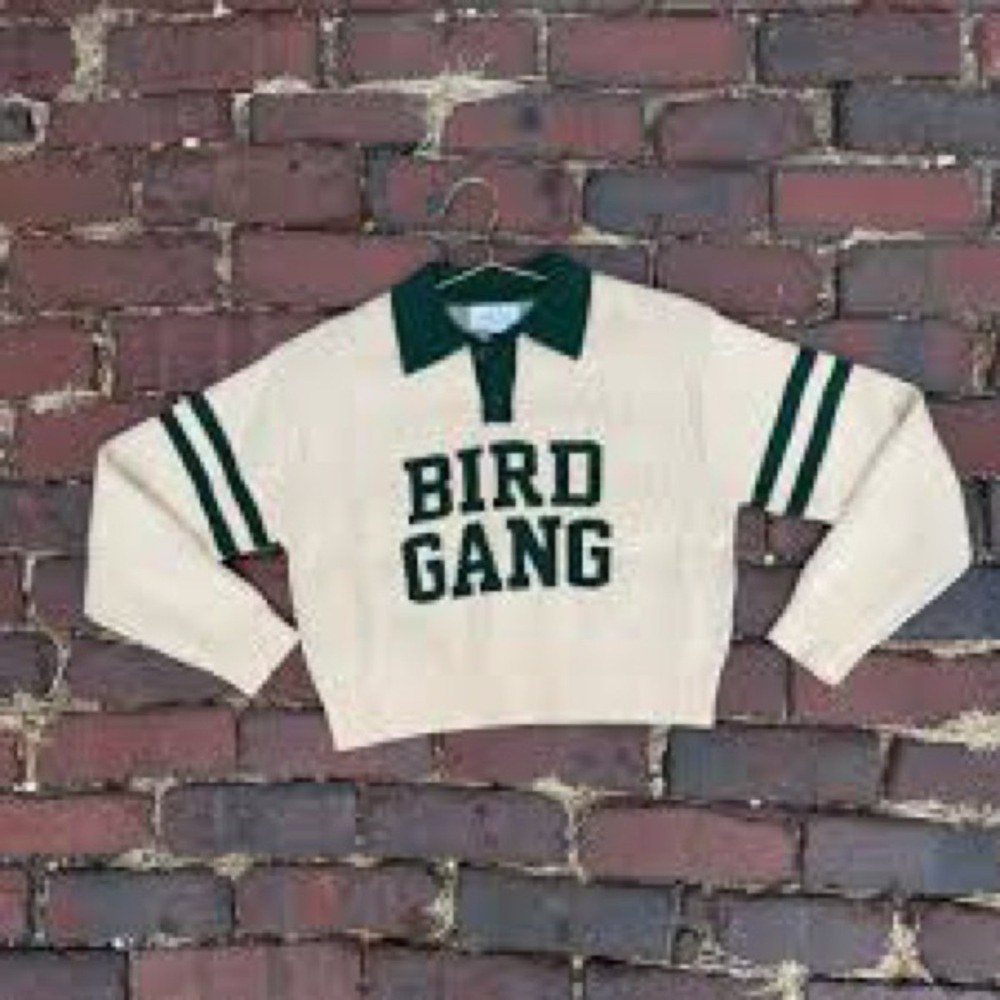 Green and Cream Sweater by Minor Details